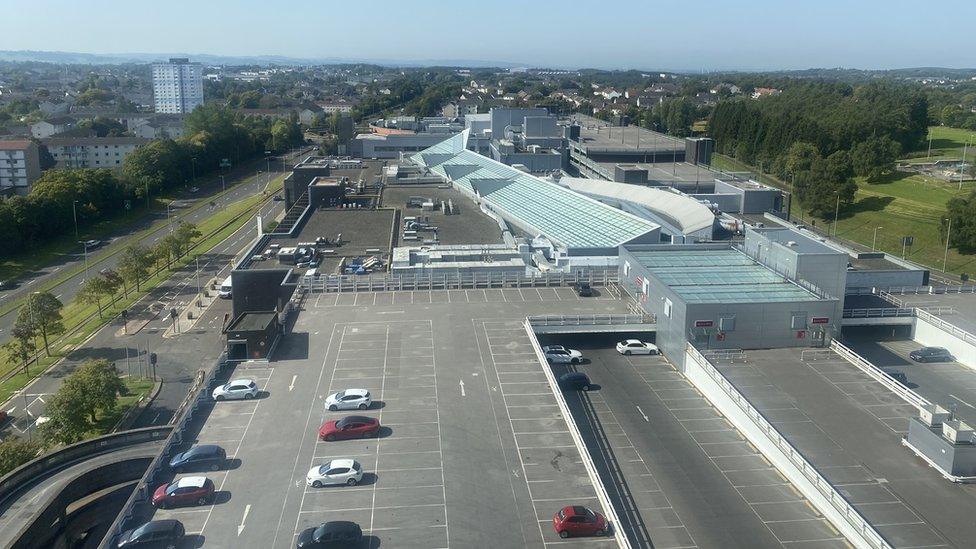 The indoor retail and leisure space in the centre of East Kilbride