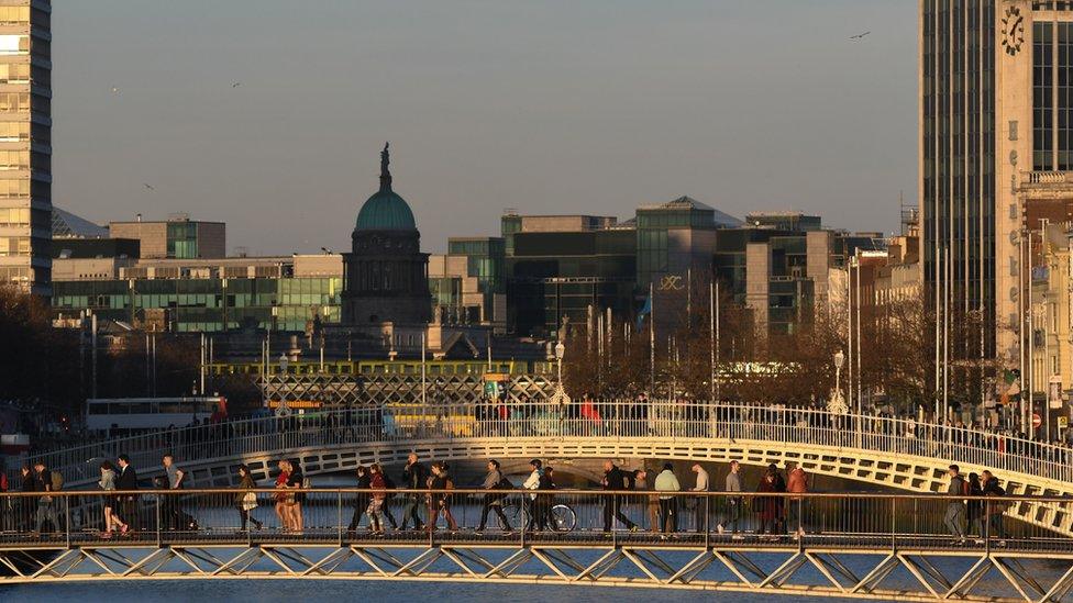 The Ha'penny Bridge in Dublin