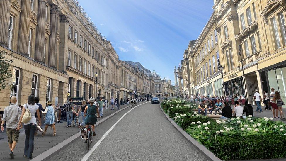 Plans showing a new-look Grey Street