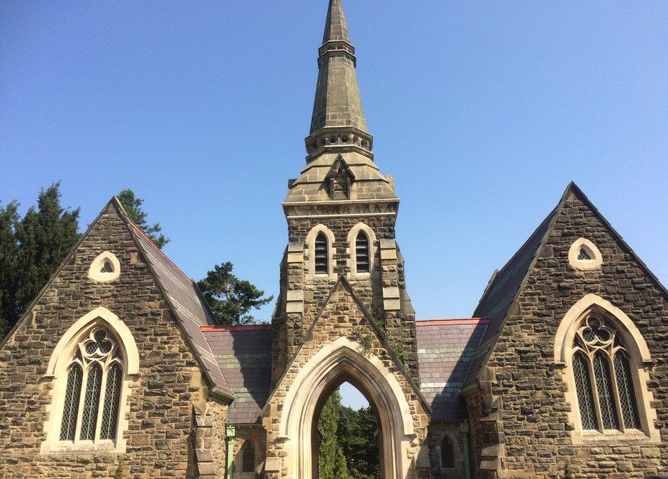 Restored chapel at Wrexham Cemetery