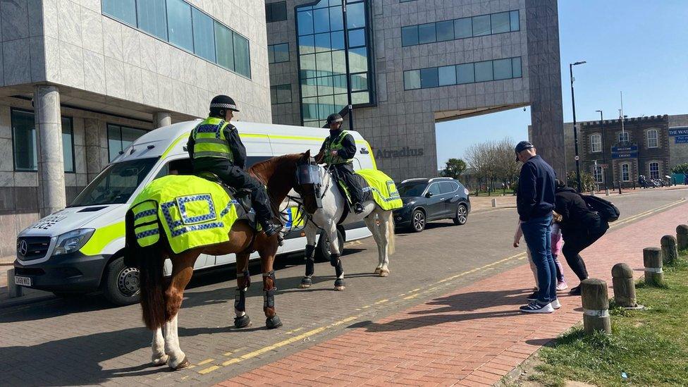 Police in Cardiff Bay