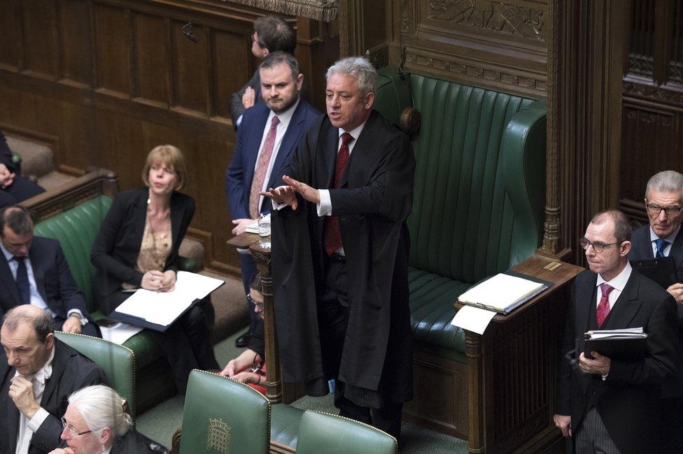 Speaker John Bercow gives directions