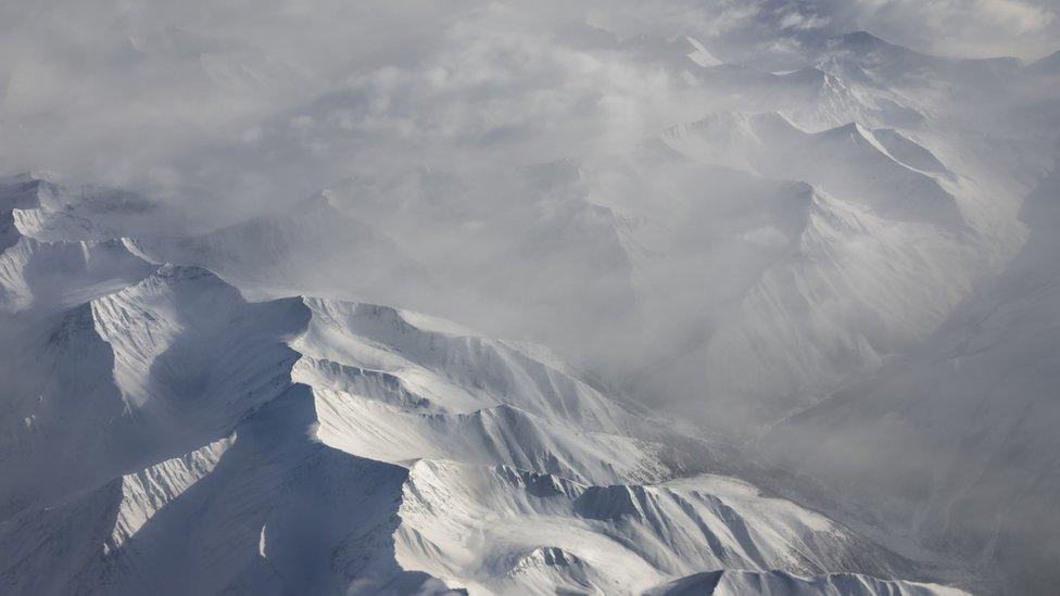 Snow covered mountains