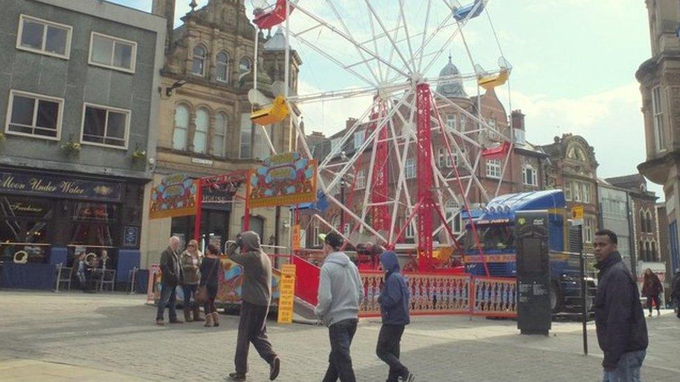 Amusements in Wigan town centre