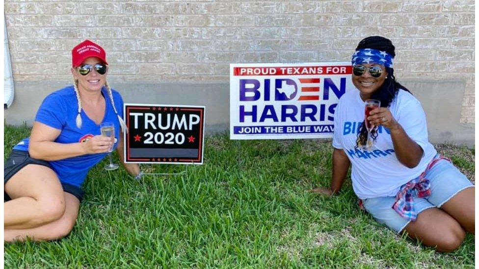 Marne Litton and her neighbour Tasha Hancock