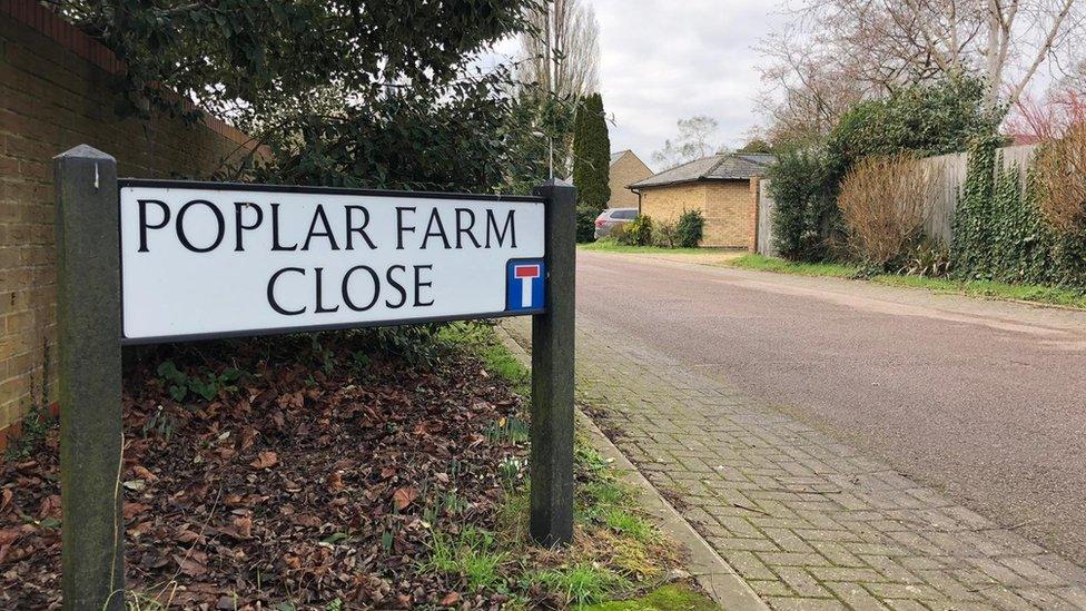 Poplar Farm Close sign