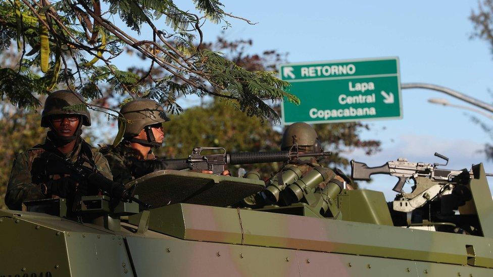 Brazilian troops in Rio, July 2017