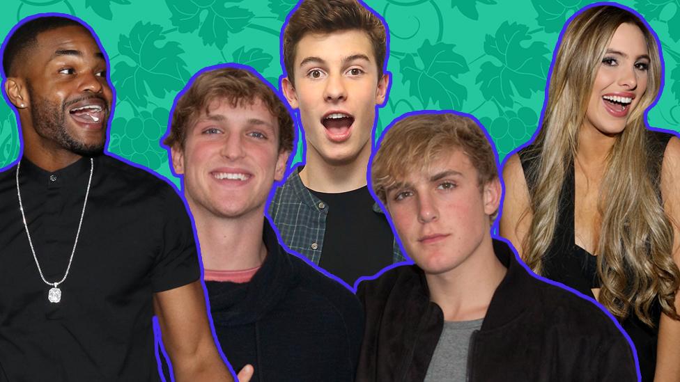 KingBach, Logan Paul, Shawn Mendes, Jake Paul and Lele Pons