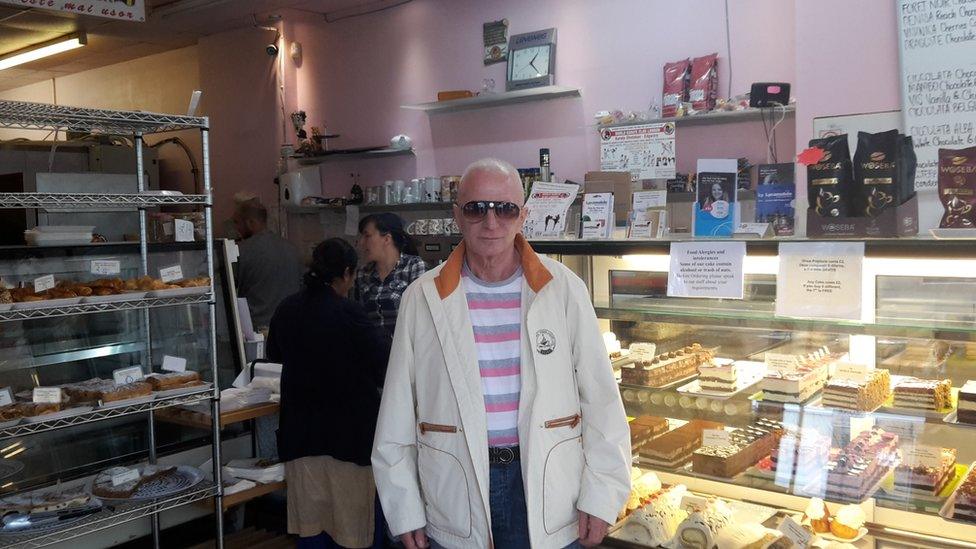 Ovidiu Sarpe in his pastry shop in North London