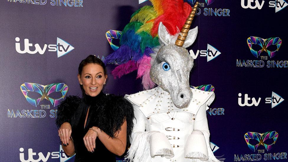 Davina McCall with 'Unicorn'