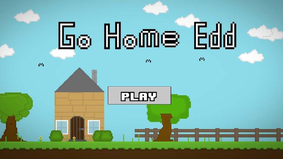 Go Home Edd game title screen