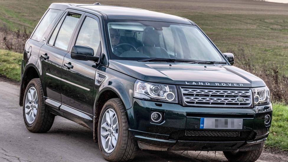 Prince Philip driving near Sandringham Estate on 19 January 2019