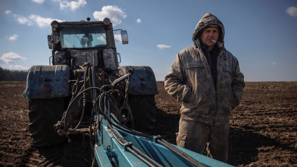 Farmer at Ukrainian market