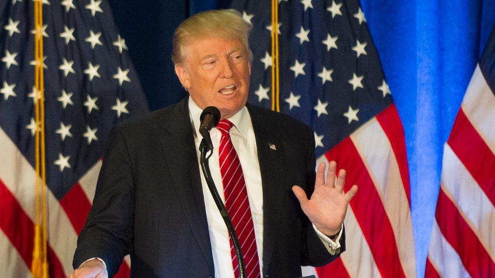 Republican presidential candidate Donald Trump holds a campaign event at the Kilcawley Center at Youngstown State University on 15 August 2016 in Youngstown, Ohio