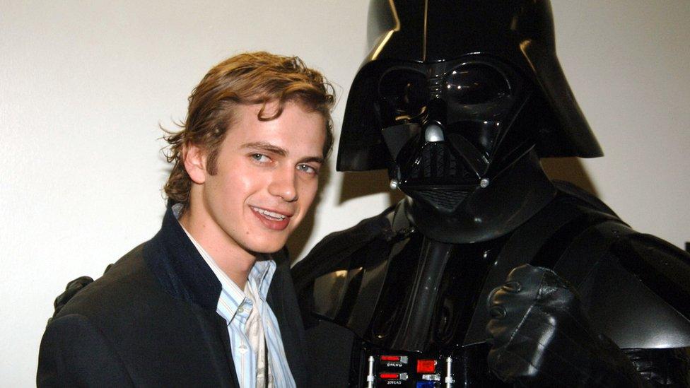 Hayden Christensen and Darth Vader.