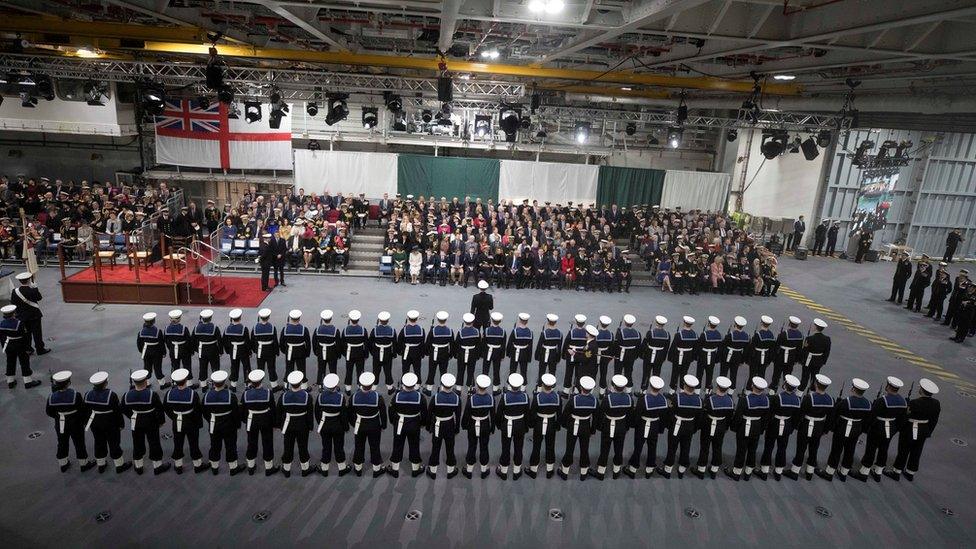 Commissioning Ceremony of HMS Queen Elizabeth, in Portsmouth on 7 December 2017