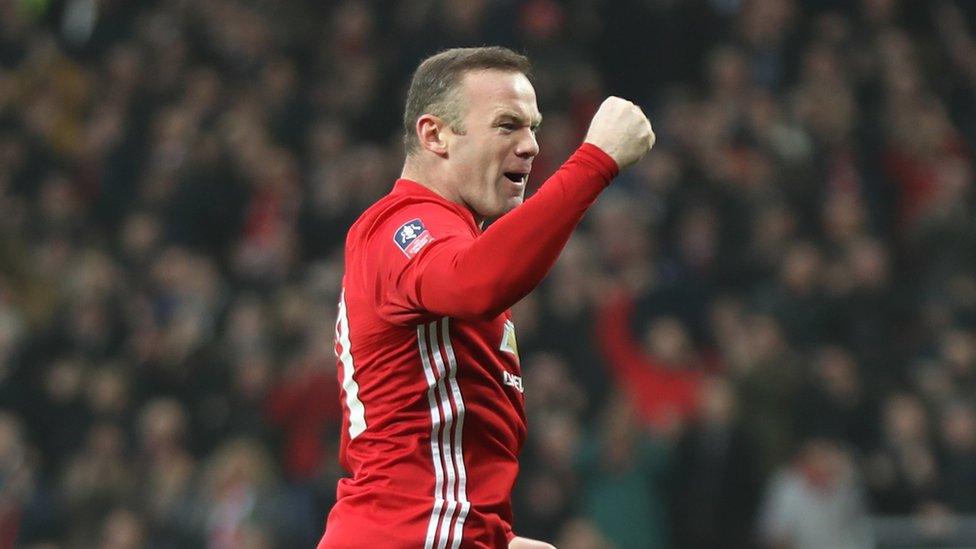 Wayne Rooney celebrating