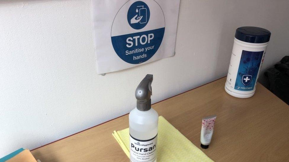 Hand sanitiser station