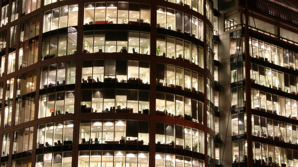 Office block at night