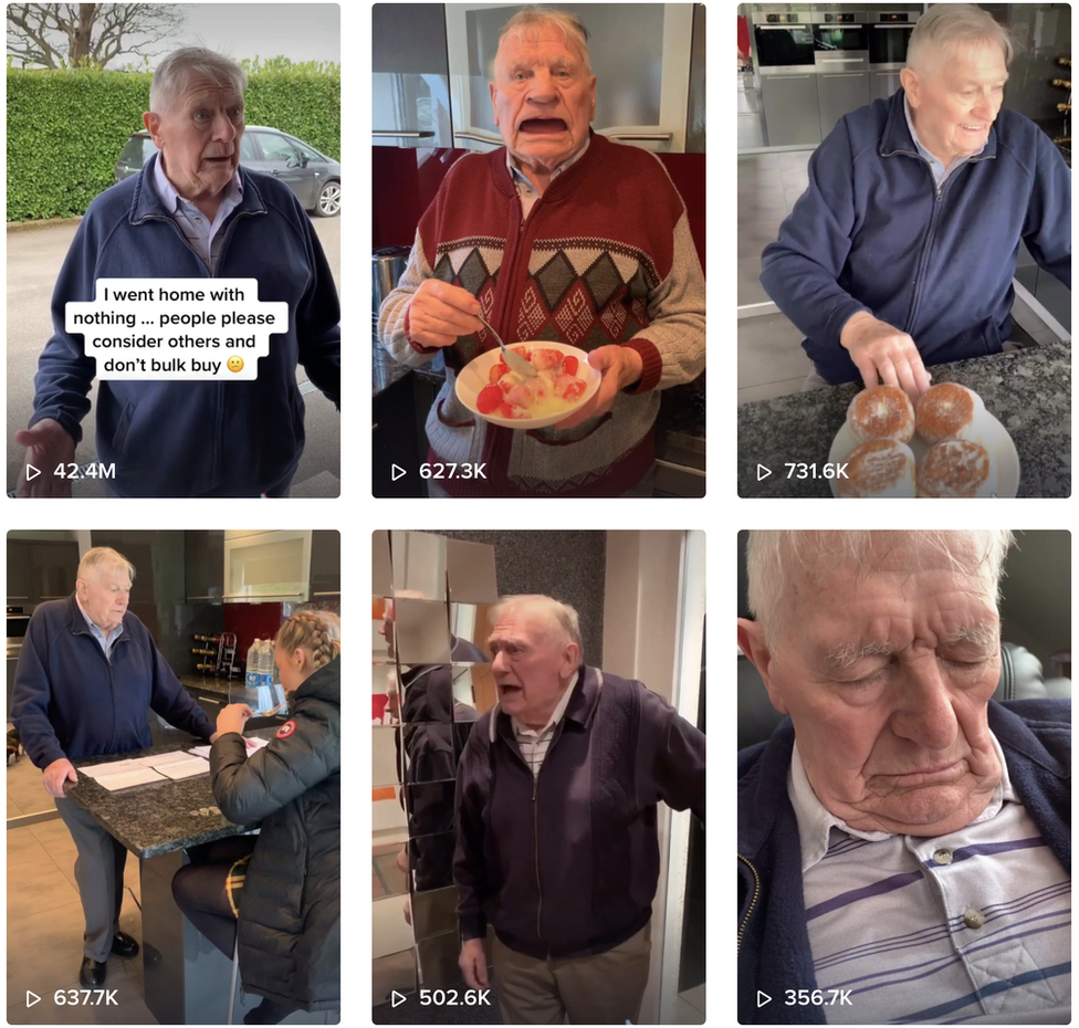 A selection of Joe Allington TikTok videos