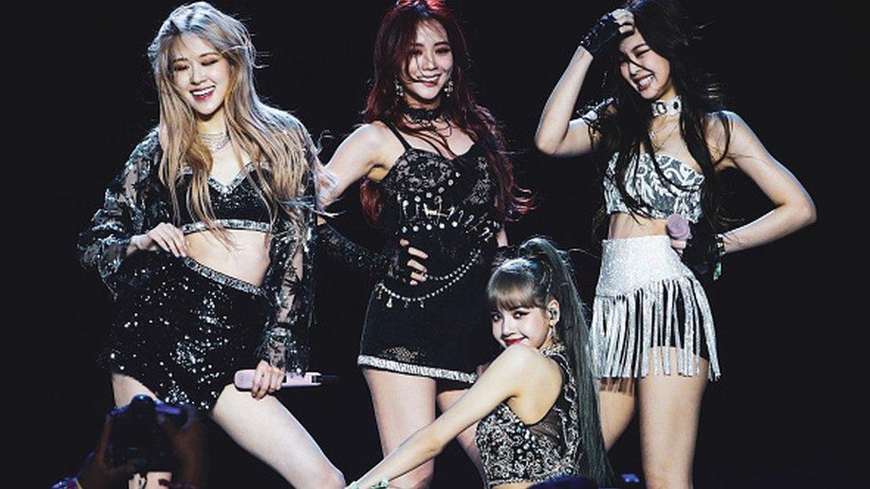 Blackpink perform at Sahara Tent during the 2019 Coachella Festival