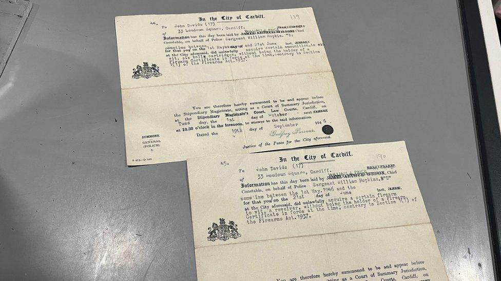 Two court summons from 1946