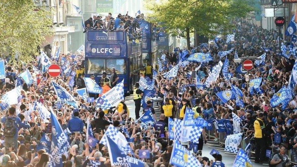 LCFC parade bus