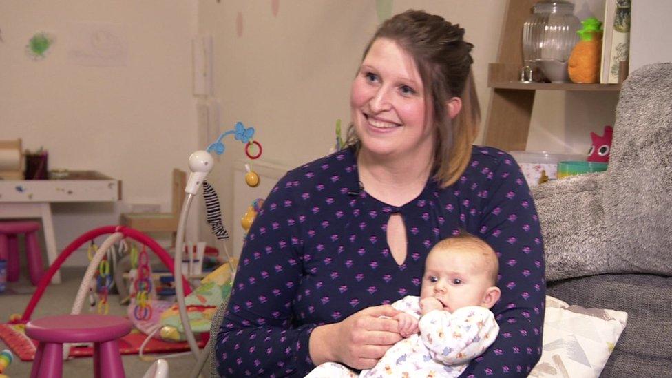 Fiona Sutcliffe, 29, with her baby girl