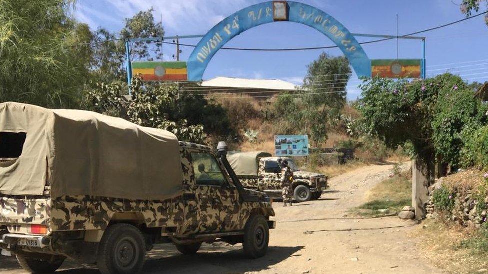 Army vehicles in Tigray, Ethiopia - November 2020