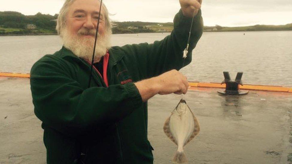 John O'Connor with a flounder