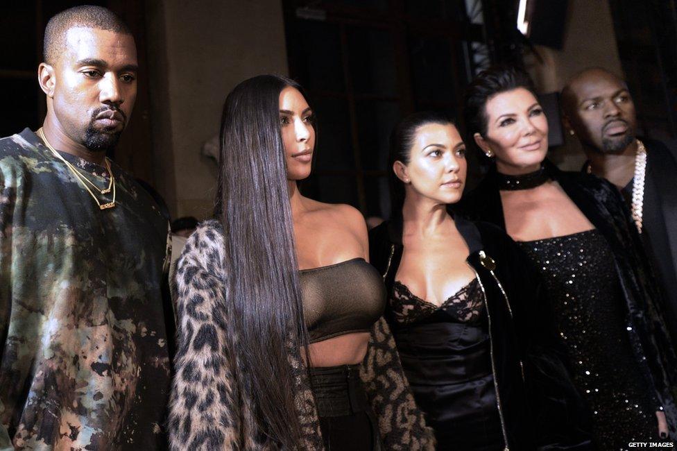 Kanye West, Kim Kardashian, Kourtney Kardashian, Kris Jenner and Corey Gamble