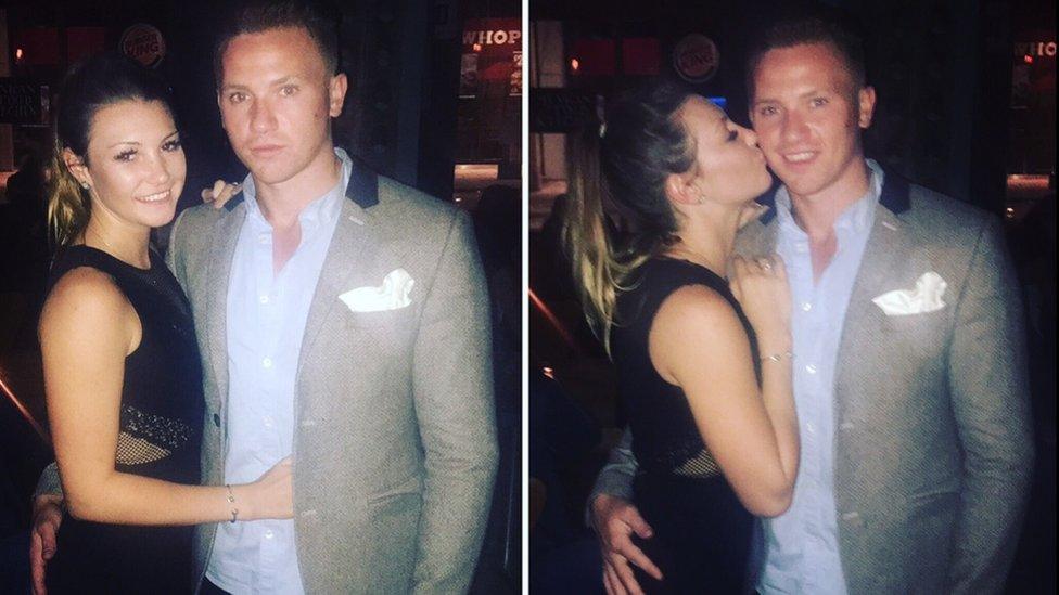 Corrie Mckeague with his girlfriend April Oliver