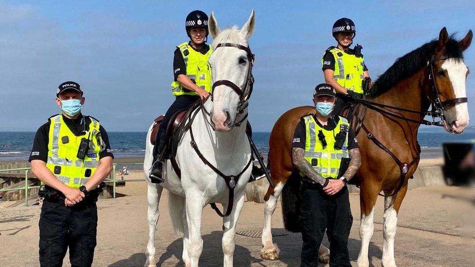 horseback officers