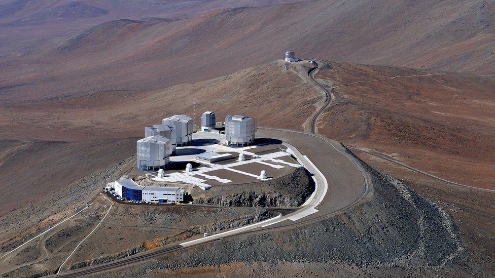 Bird’s eye view of the European Southern Observatory’s Very Large Telescope