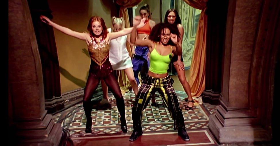 Still from Wannabe by the Spice Girls