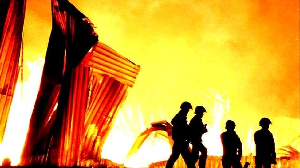 Firefighters battle Enfield blaze