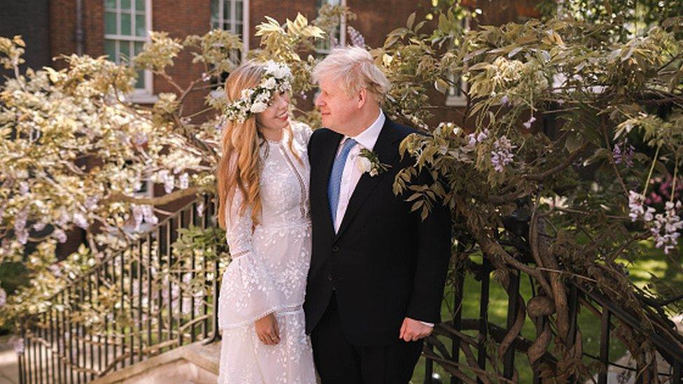 Prime Minister Boris Johnson and wife Carrie Johnson