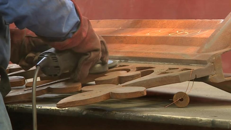 Tiles being restored