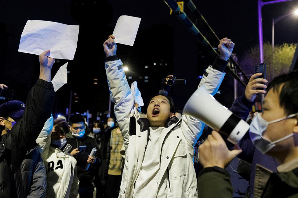 Protesters in Beijing