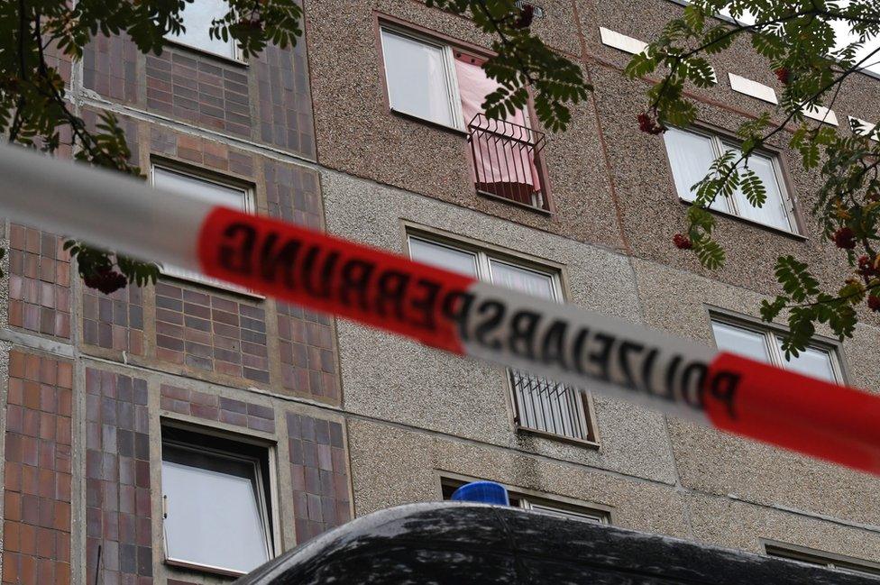 Leipzig apartment block that was raided on 9 Oct 16