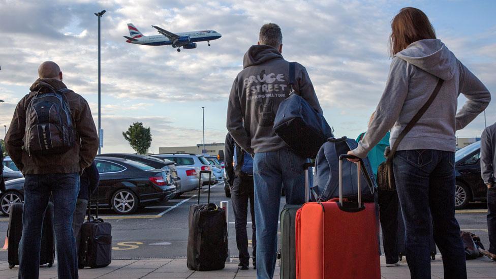 Passengers at Heathrow airport