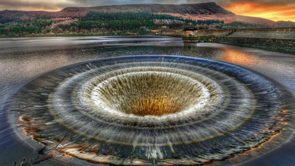 Ladybower Reservoir plughole