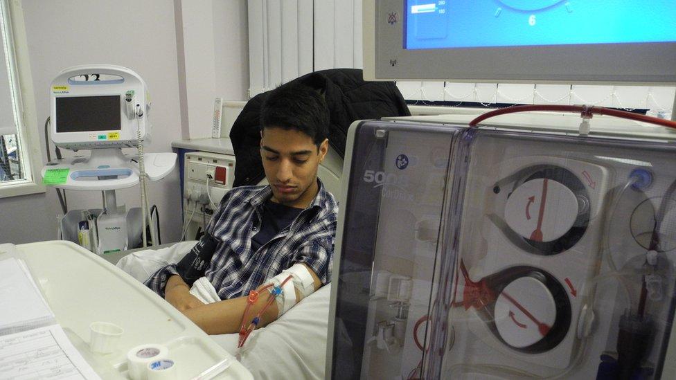 British patient receiving dialysis