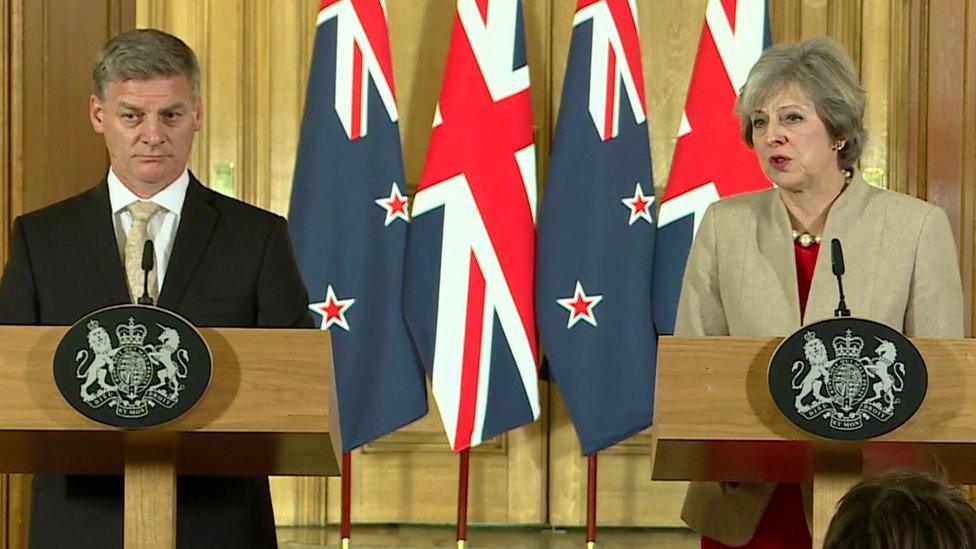 Bill English and Theresa May