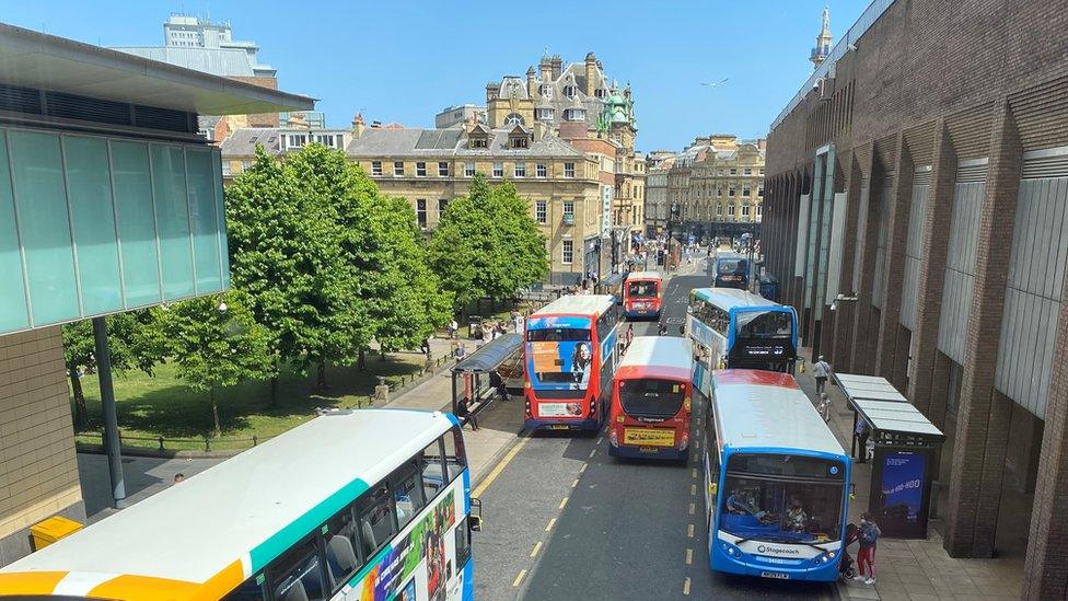 Buses in Newcastle