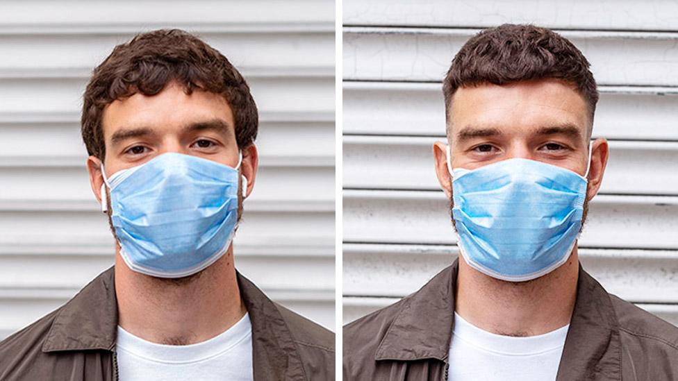 A before and after haircut portrait of Jack Rollings