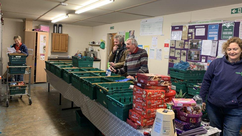 Volunteers at Bedford Foodbank