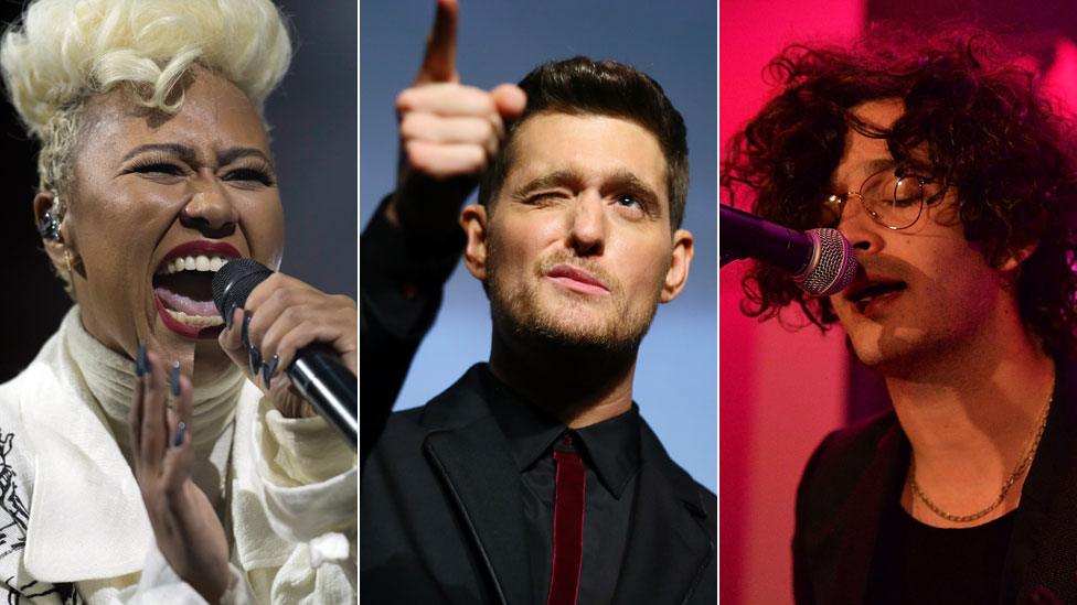 Emeli Sande (EPA), Michael Buble and The 1975