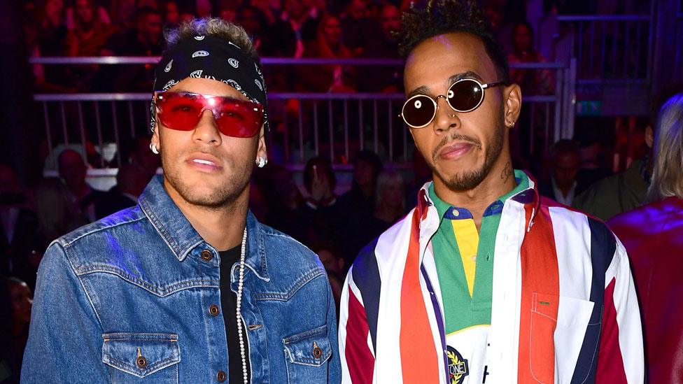 Neymar and Lewis Hamilton