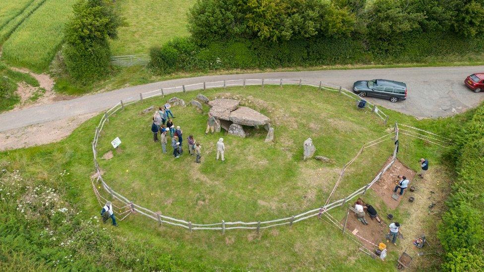 Excavation site of Arthur's stone